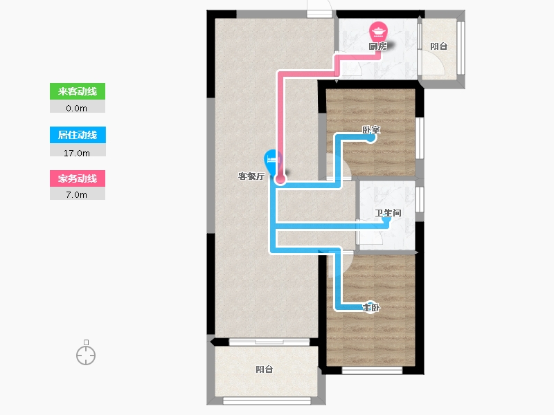 青海省-西宁市-中交·长盈华府-68.85-户型库-动静线