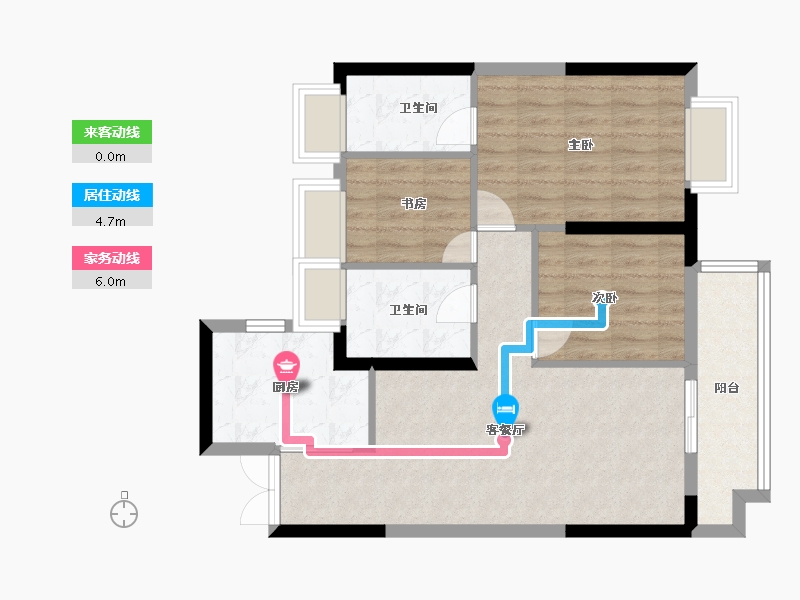 湖北省-武汉市-能建·长江华府-77.17-户型库-动静线