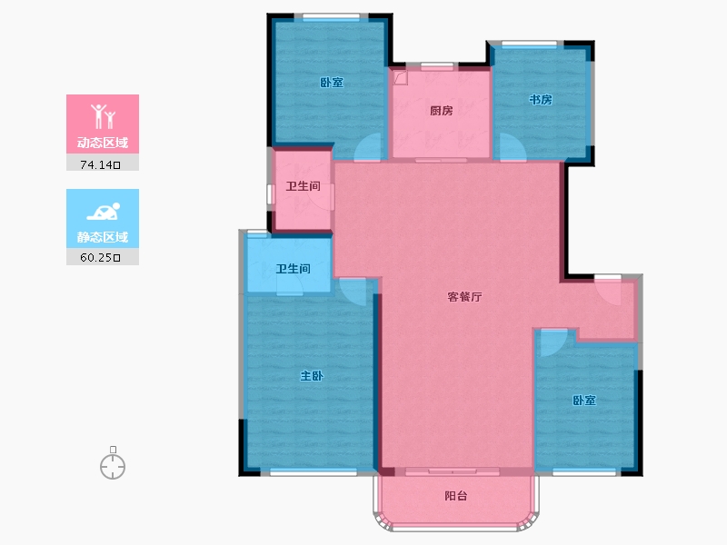 上海-上海市-虹盛里-122.40-户型库-动静分区