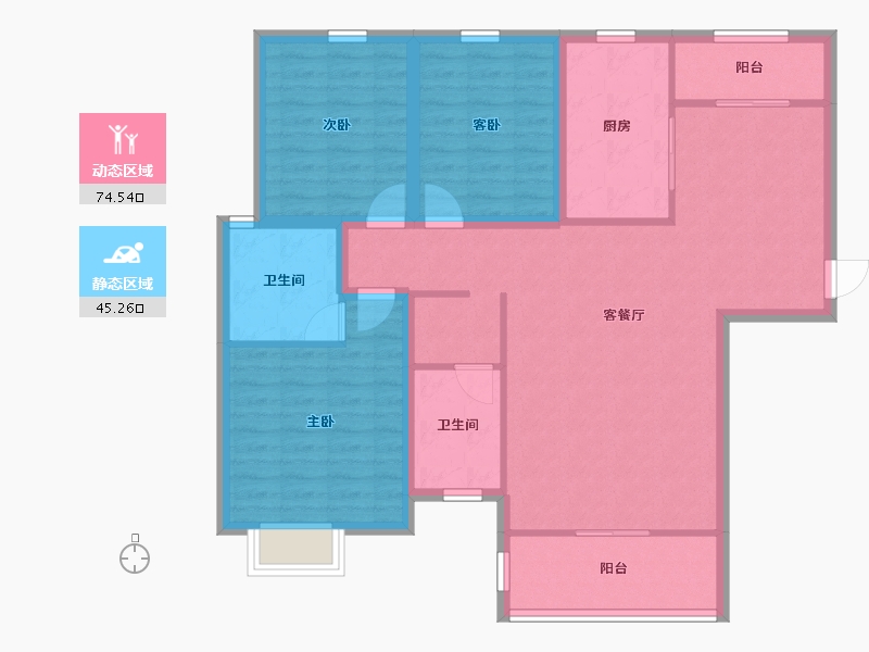 广东省-深圳市-东深小区-107.80-户型库-动静分区