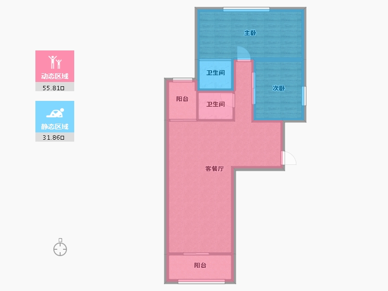 广东省-深圳市-百仕达花园(一期)-78.90-户型库-动静分区