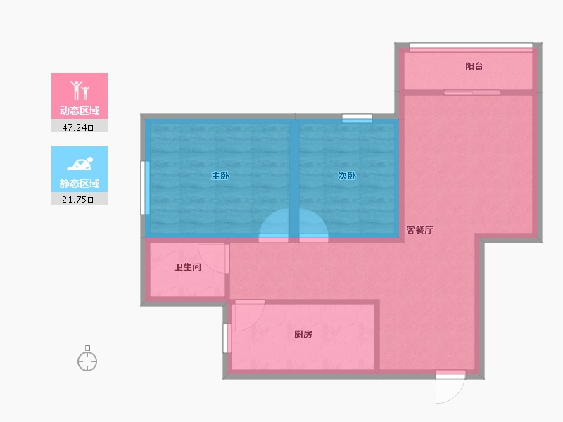 广东省-深圳市-宝龙苑-61.07-户型库-动静分区