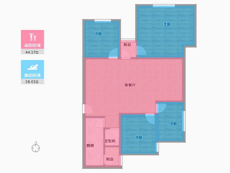 广东省-深圳市-景贝南住宅区-73.58-户型库-动静分区