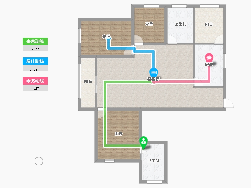 广东省-深圳市-兰亭国际名园-119.68-户型库-动静线