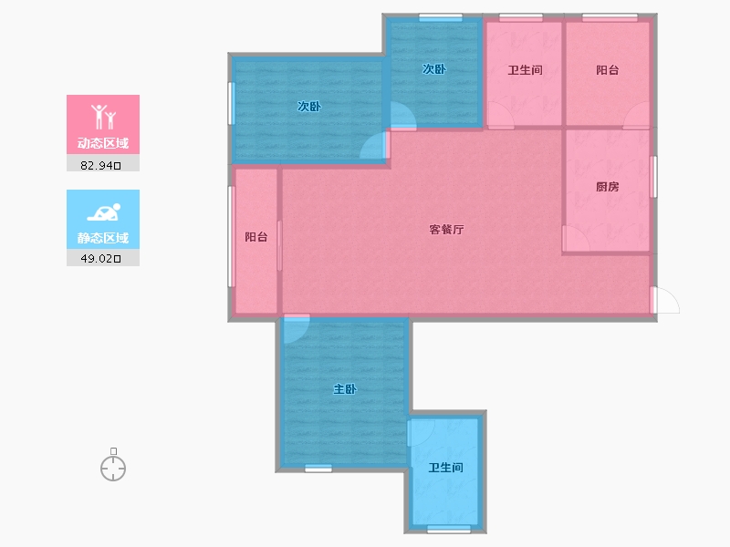 广东省-深圳市-兰亭国际名园-119.68-户型库-动静分区