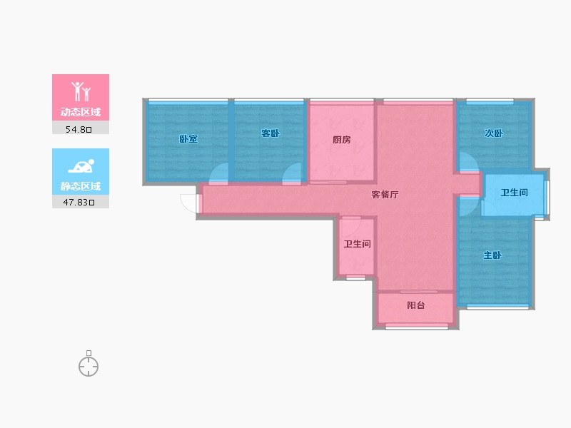 广东省-深圳市-山海四季城Ⅱ公园道-90.81-户型库-动静分区