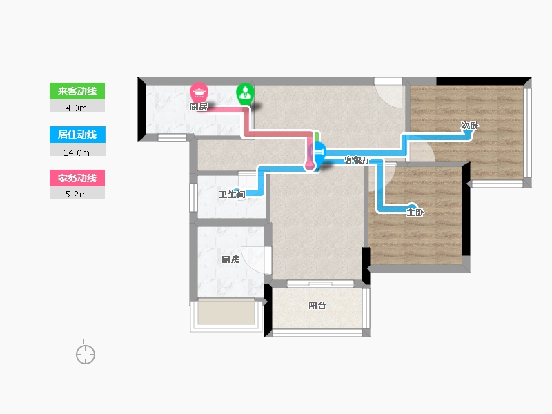 广东省-广州市-珠江西湾里-61.00-户型库-动静线