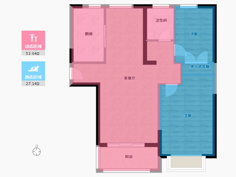 上海-上海市-溢泽华庭-72.00-户型库-动静分区