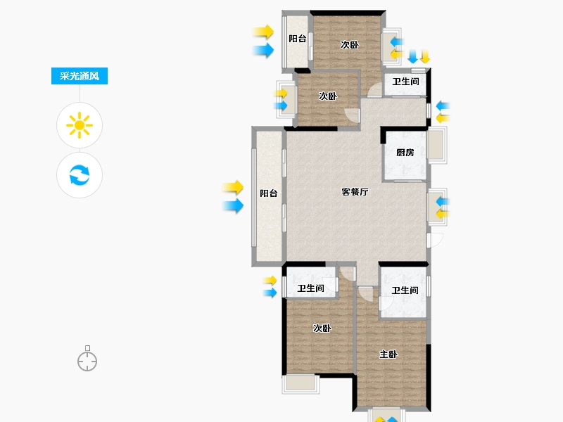 福建省-漳州市-建发西湖望月-138.00-户型库-采光通风