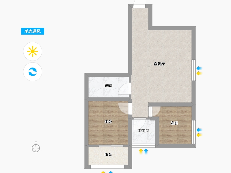 广东省-深圳市-碧桐湾-45.44-户型库-采光通风