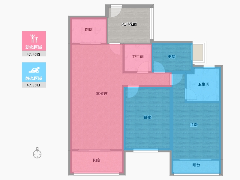 广东省-深圳市-景亿山庄-92.66-户型库-动静分区