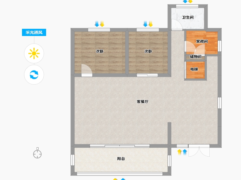 广西壮族自治区-桂林市-凤凰来栖-95.17-户型库-采光通风