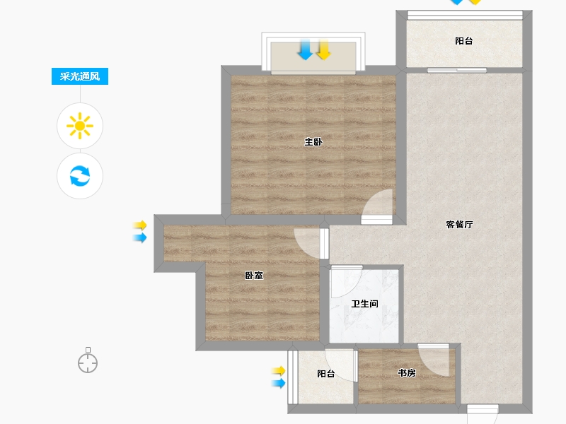 广东省-深圳市-合正锦园-62.98-户型库-采光通风