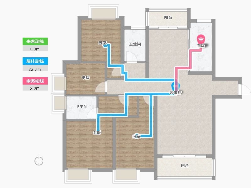 湖北省-宜昌市-CBD三期中央御府-108.17-户型库-动静线