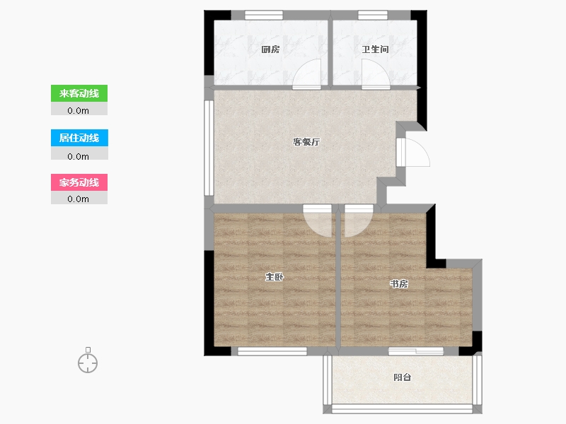 上海-上海市-高阳新里-54.40-户型库-动静线