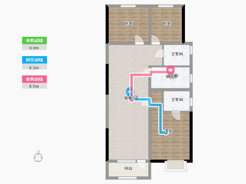 山东省-聊城市-玖璋台│澜庭观邸│松贵府-98.15-户型库-动静线