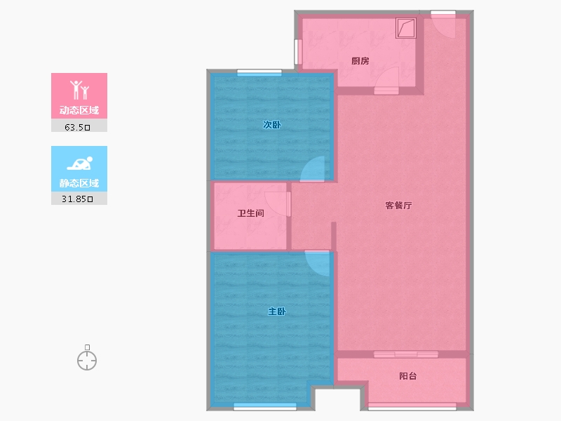 山东省-济南市-明湖之光-85.60-户型库-动静分区