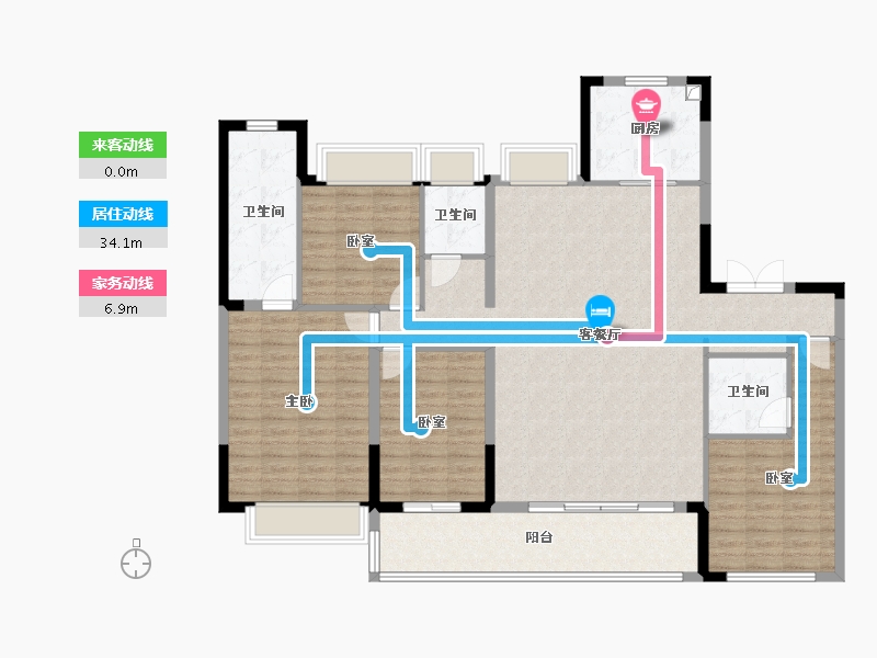 江苏省-苏州市-龙湖御湖境-143.20-户型库-动静线