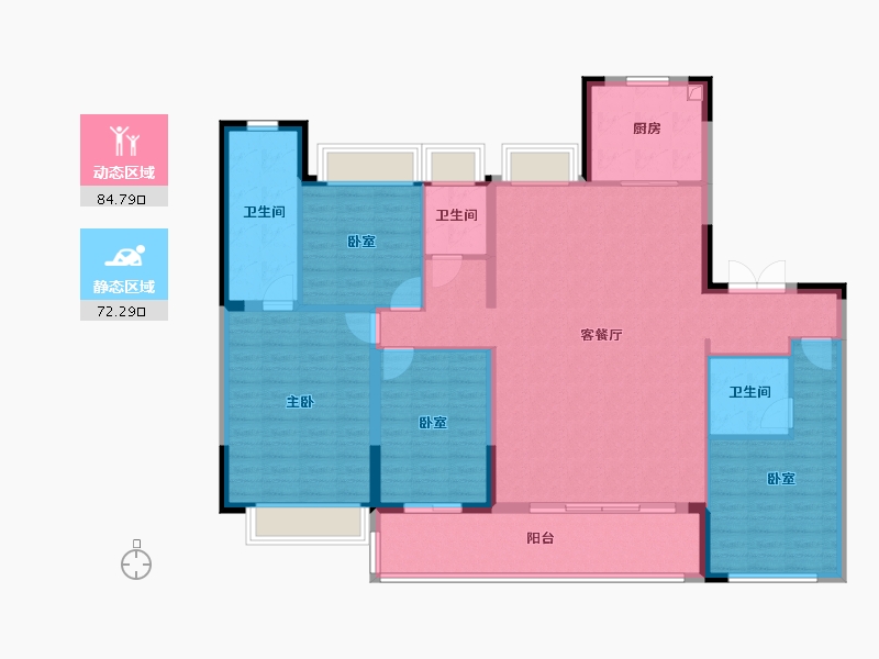 江苏省-苏州市-龙湖御湖境-143.20-户型库-动静分区