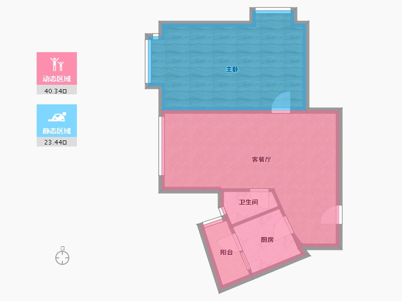 广东省-深圳市-君逸华府（百仕达三期）-57.37-户型库-动静分区