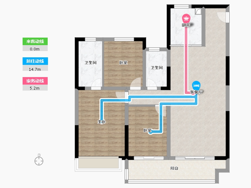 陕西省-榆林市-德通·盐州府-100.81-户型库-动静线