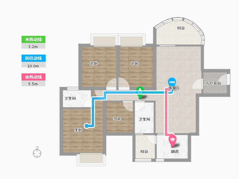 广东省-深圳市-佳兆业山海苑-94.40-户型库-动静线