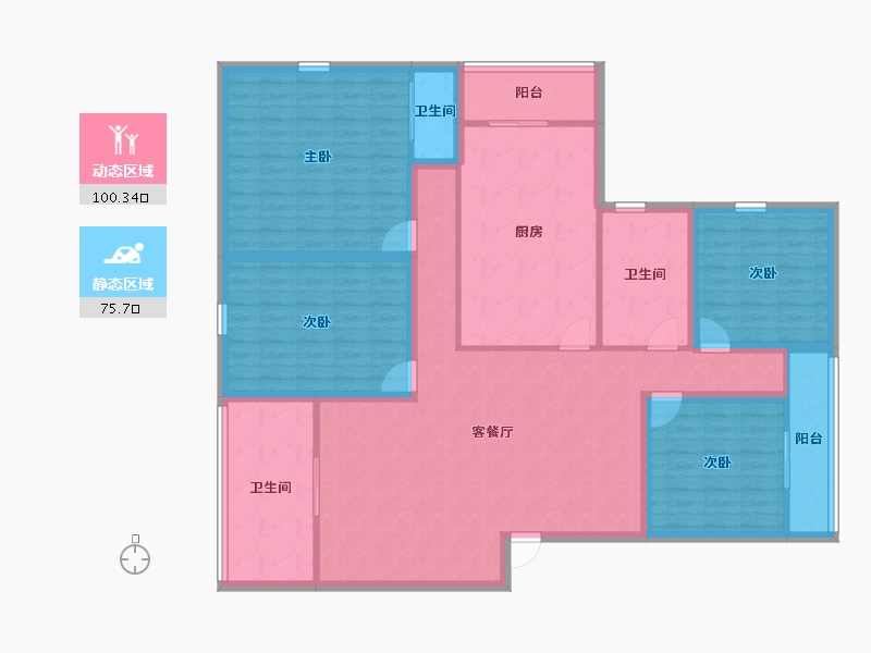 广东省-深圳市-金山碧海花园-159.72-户型库-动静分区