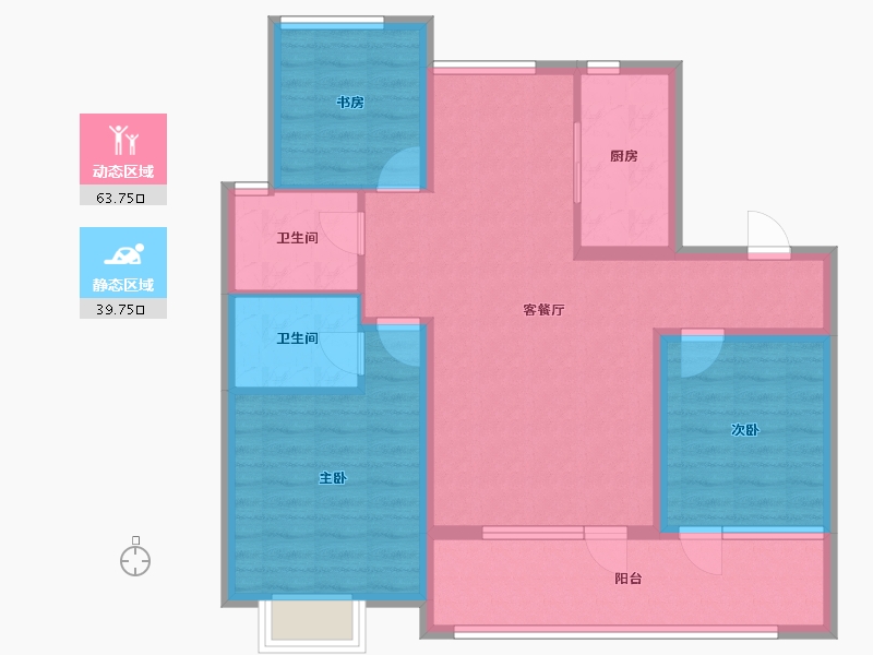 山东省-济宁市-龙城福多多-92.29-户型库-动静分区