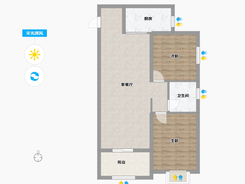 陕西省-西安市-领航悦峯-73.02-户型库-采光通风