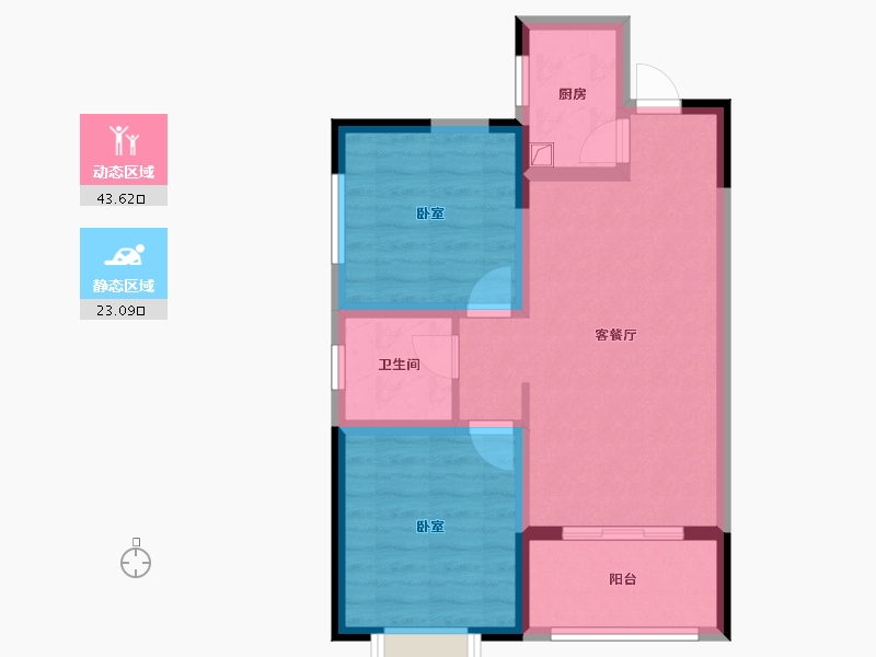 甘肃省-庆阳市-正德铭苑-58.78-户型库-动静分区