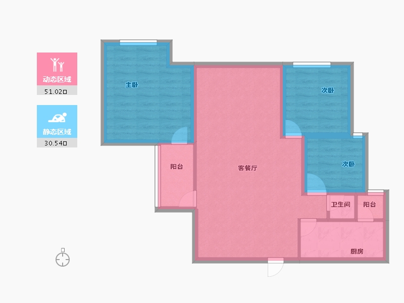 广东省-深圳市-景贝南住宅区-72.83-户型库-动静分区