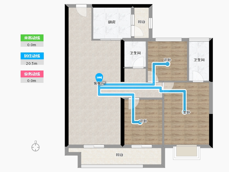 江苏省-镇江市-碧桂园·云顶-95.76-户型库-动静线