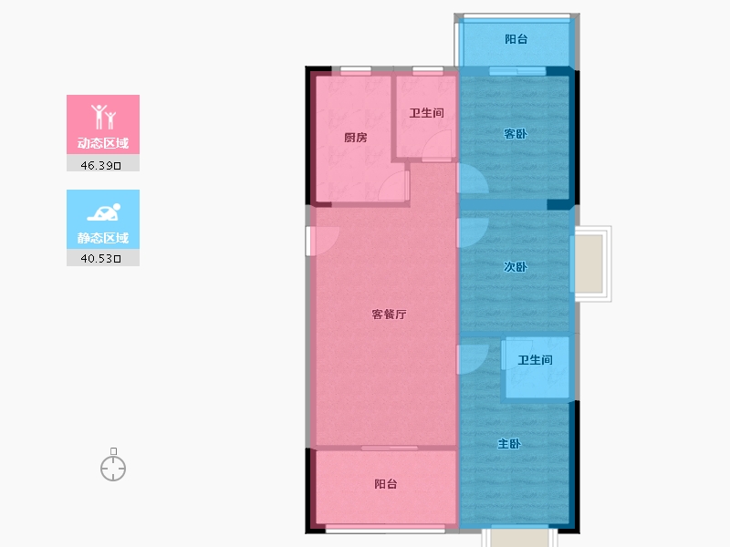 广西壮族自治区-桂林市-桂林山水湾-78.40-户型库-动静分区