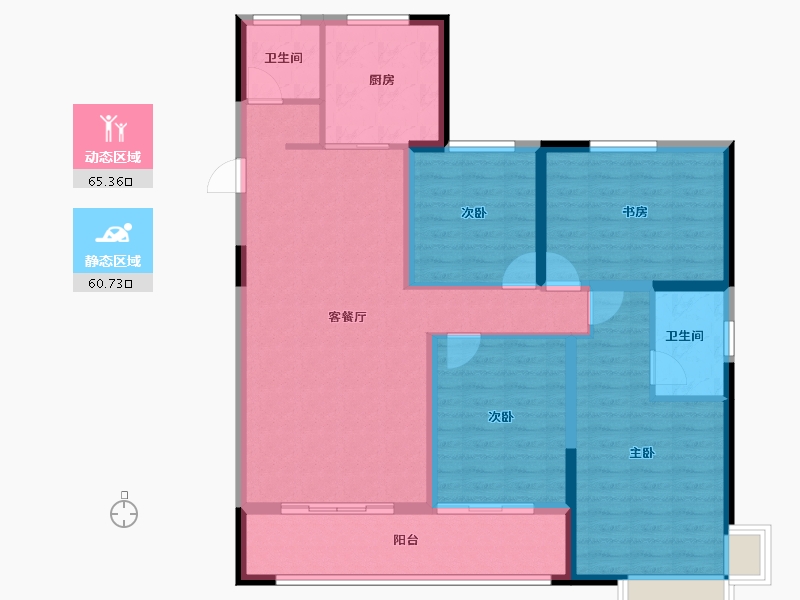 山东省-泰安市-光明智谷-113.61-户型库-动静分区