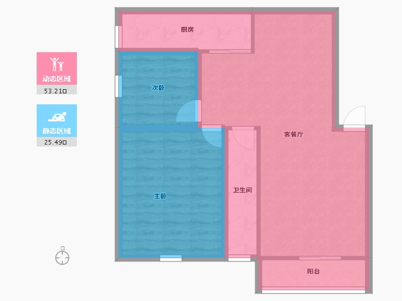 广东省-深圳市-宝龙苑-70.50-户型库-动静分区