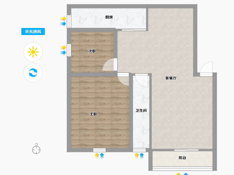 广东省-深圳市-宝龙苑-70.50-户型库-采光通风