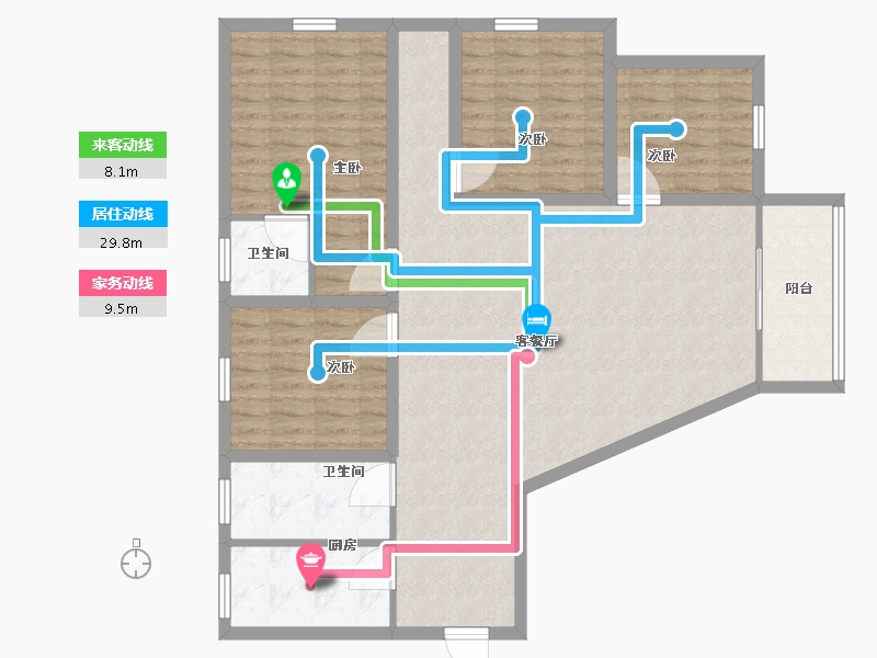 广东省-深圳市-中山花园大厦-117.01-户型库-动静线