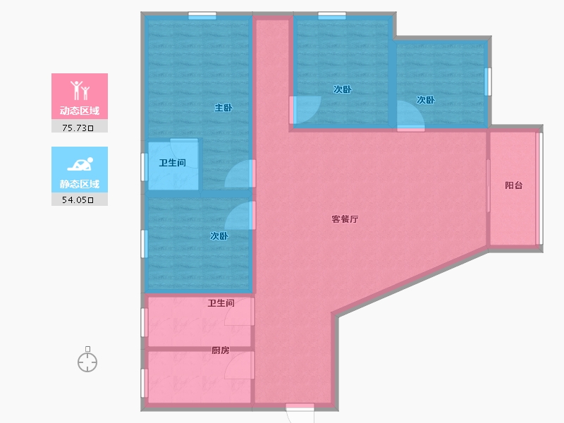 广东省-深圳市-中山花园大厦-117.01-户型库-动静分区