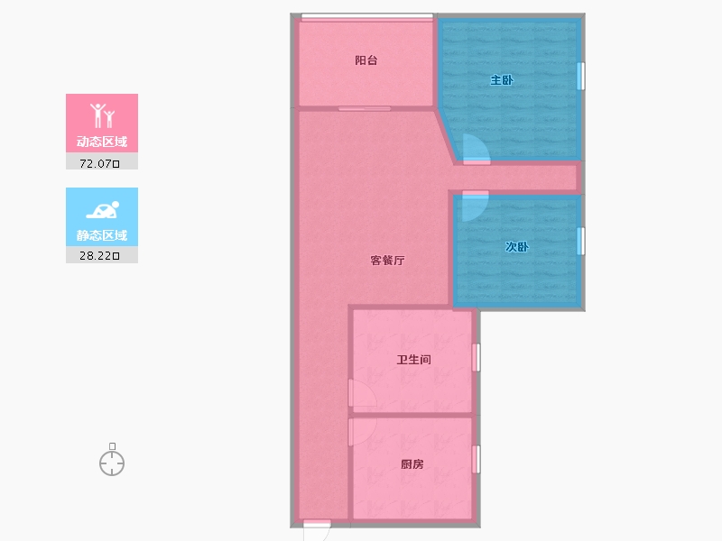 广东省-深圳市-景贝南住宅区-90.36-户型库-动静分区