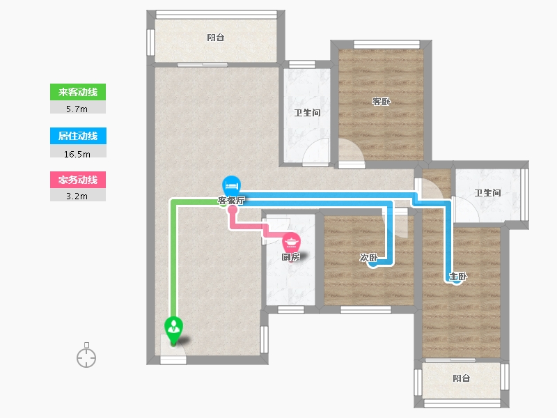 广东省-深圳市-东港印象-81.75-户型库-动静线