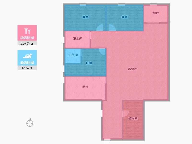 广东省-深圳市-景亿山庄-142.48-户型库-动静分区