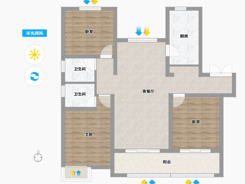 河北省-邢台市-为福万和中心-92.37-户型库-采光通风