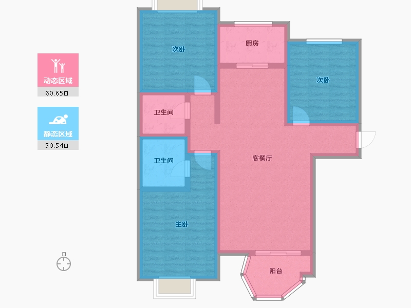 河北省-石家庄市-欧景园-102.40-户型库-动静分区