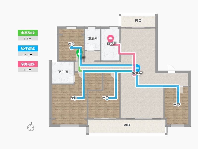 江苏省-镇江市-碧桂园翡翠华府二期-142.40-户型库-动静线