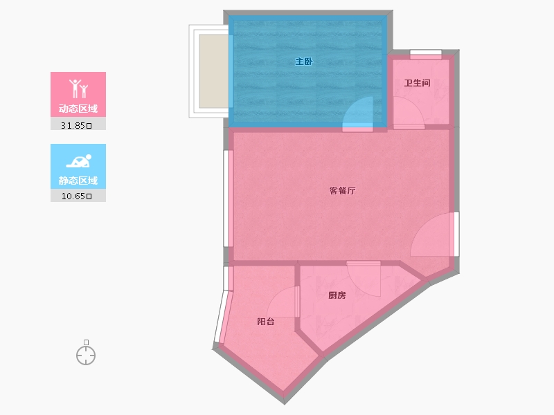 广东省-深圳市-君逸华府（百仕达三期）-37.71-户型库-动静分区