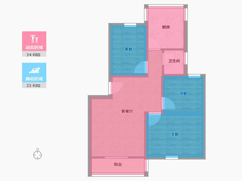 广东省-深圳市-翠榕花园-50.80-户型库-动静分区