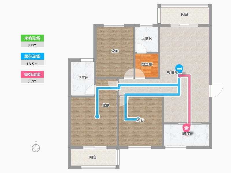 陕西省-宝鸡市-鸿德·凤仪国际-106.58-户型库-动静线