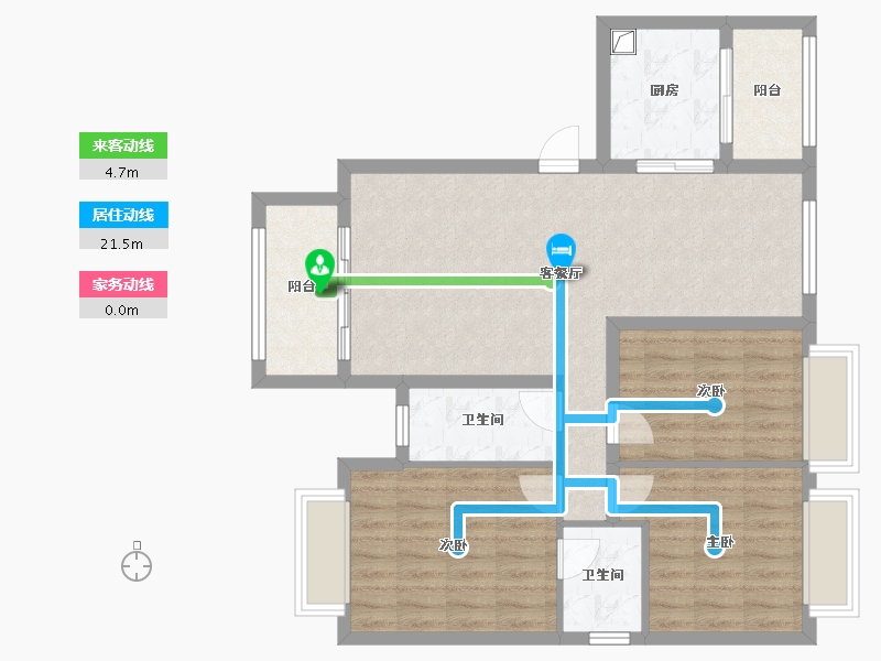 江西省-吉安市-万尚城市广场-96.00-户型库-动静线