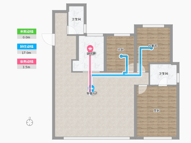 陕西省-榆林市-臻悦府-104.48-户型库-动静线