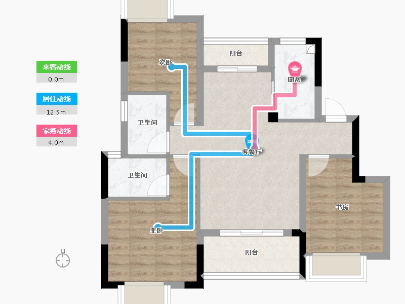 江西省-南昌市-锦天·天悦华府-71.20-户型库-动静线